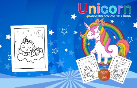 Unicorn Coloring Book: Fun Activity Coloring Pages for Kids Ages 3-6