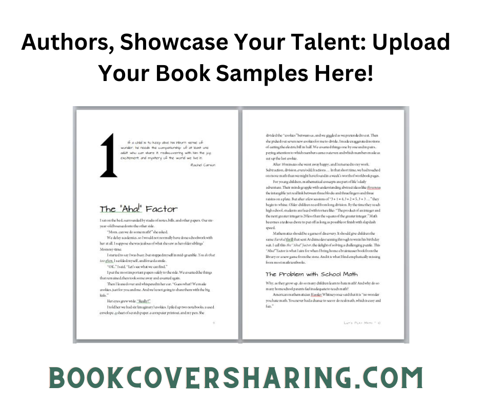 Authors, Showcase Your Talent: Upload Your Book Samples Here!